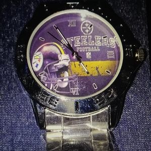 Pittsburgh Steelers stainless steel watch